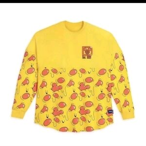 NEW Disney Spirit Jersey Adult Medium Yellow Pizza Mickey Mouse Pepperoni WDW